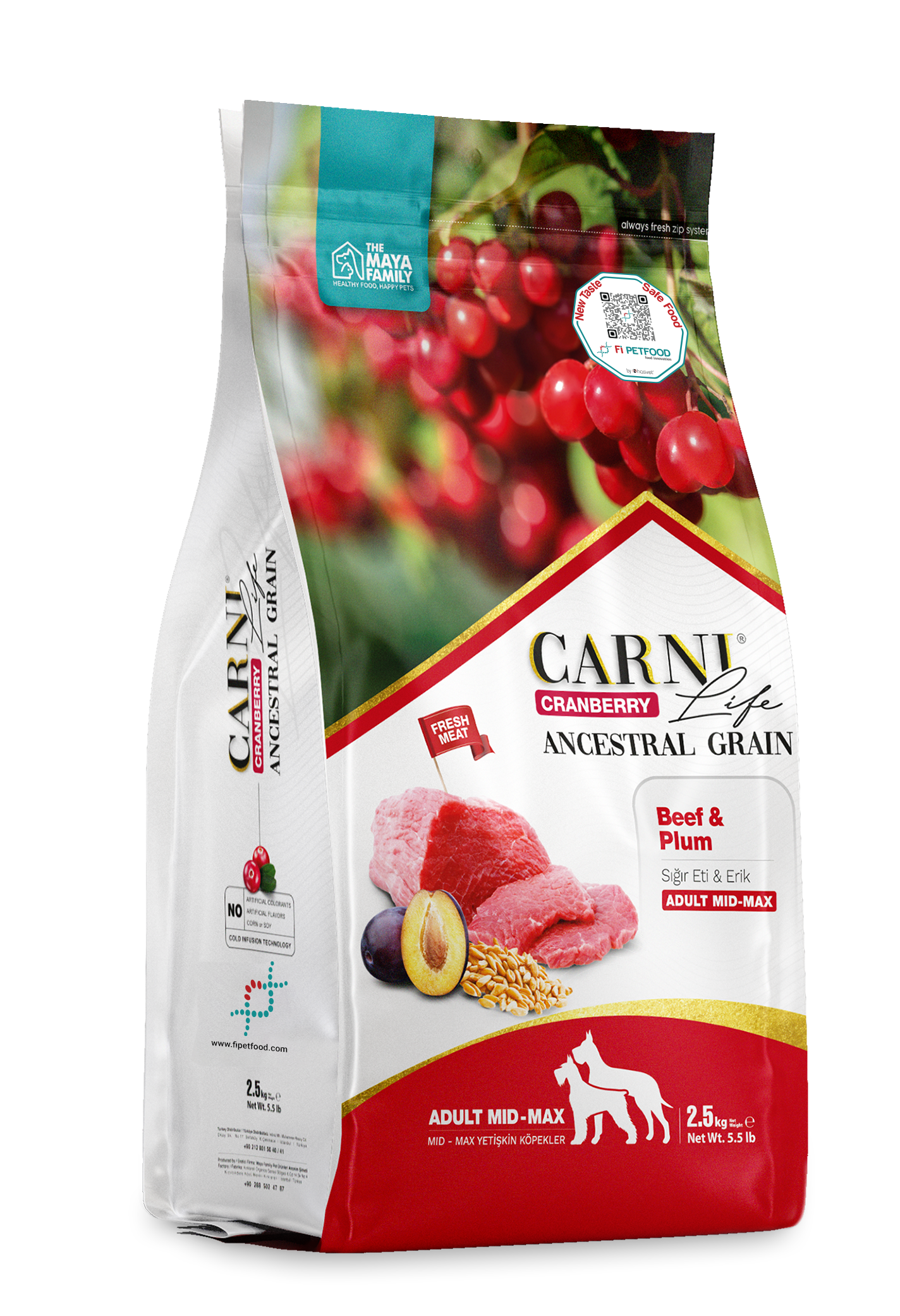 CARNI LIFE CRANBERRY ANCESTRAL GRAIN KÖPEK SIĞIR & ERİK YETİŞKİN MEDIUM & MAXI 